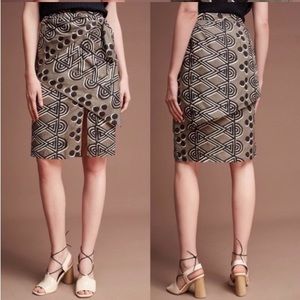 Anthropologie Maeve printed wrap skirt size 8